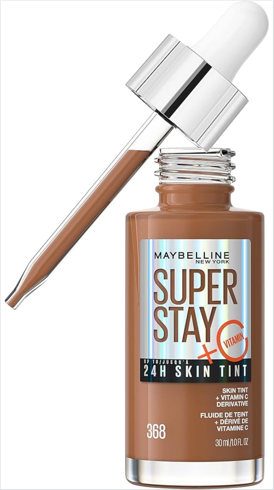 Maybelline Super Stay Up to 24HR Skin Tint, Radiant Light-to-Medium Coverage Foundation, Infused With Vitamin C