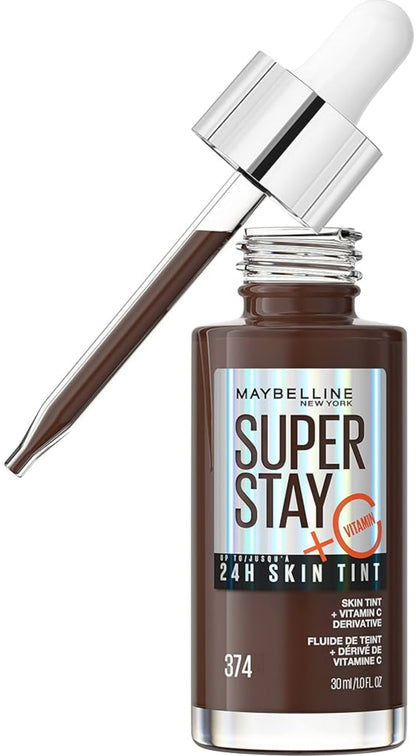 Maybelline Super Stay Up to 24HR Skin Tint, Radiant Light-to-Medium Coverage Foundation, Infused With Vitamin C