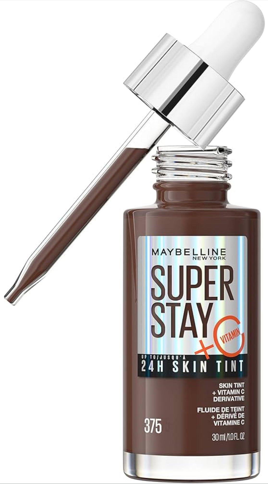 Maybelline Super Stay Up to 24HR Skin Tint, Radiant Light-to-Medium Coverage Foundation, Infused With Vitamin C
