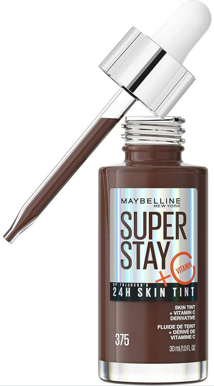 Maybelline Super Stay Up to 24HR Skin Tint, Radiant Light-to-Medium Coverage Foundation, Infused With Vitamin C