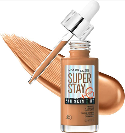 Maybelline Super Stay Up to 24HR Skin Tint, Radiant Light-to-Medium Coverage Foundation, Infused With Vitamin C